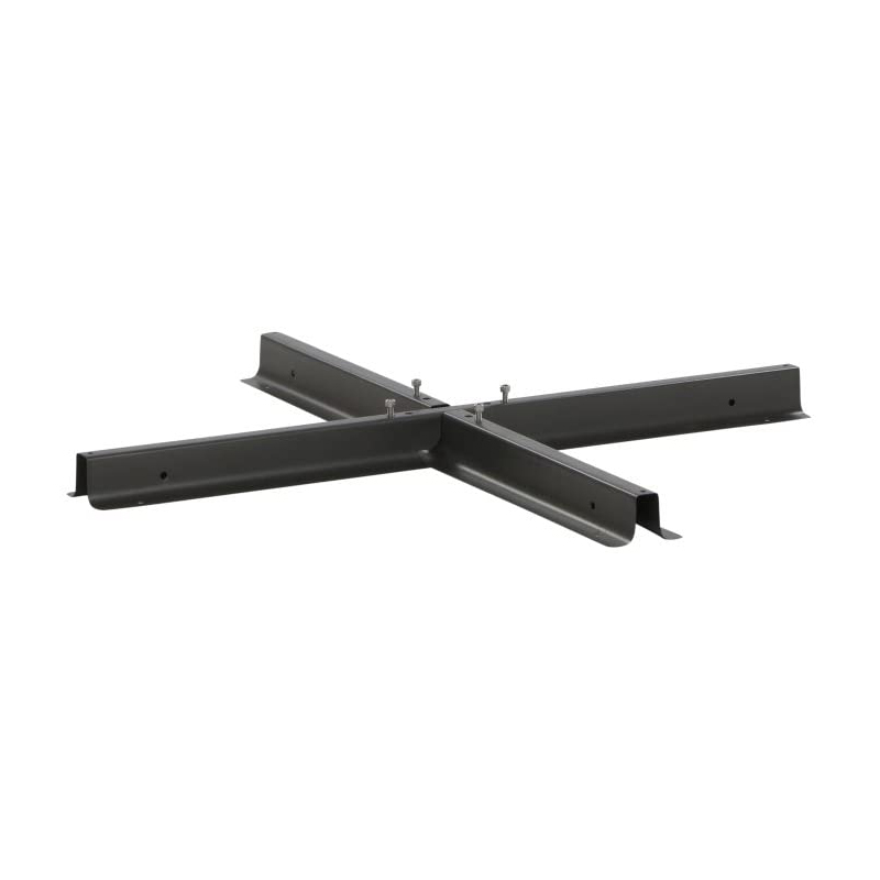 Patio Umbrella Metal Cross Base Stand Frame Black 100 X 100 X 6cm